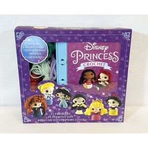 NEW Disney Princess Crochet Making 12 Kits Multicolored Yarn Ariel Belle Moana